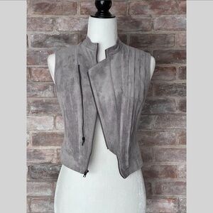 BCBGMaxAzria Gray Suede Vest